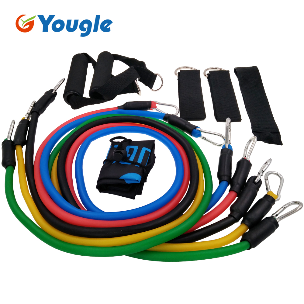YOUGLE 11pcs/set Pull Rope Fit - Yoga Fitness Resistance Band 评论和价格